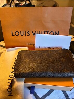 Louis Vuitton Brown Monogram Zip Wallet